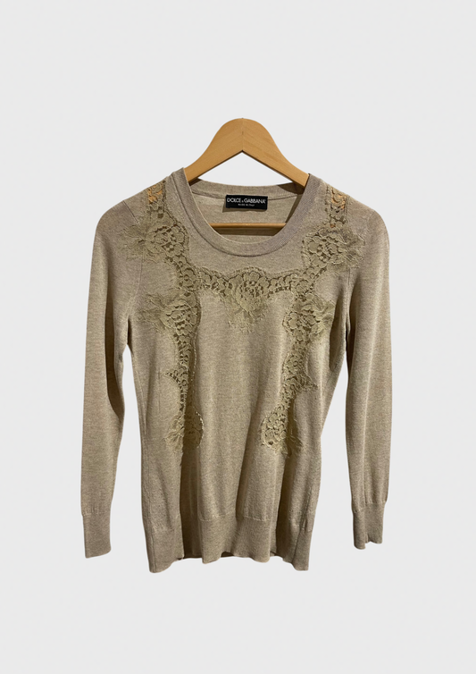 Pull Dolce & Gabbana beige T.36