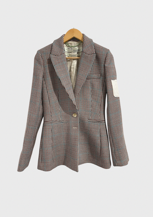 Blazer Off-White pied-de-poule T.34