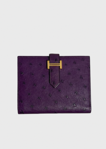 Portefeuille Hermès Béarn violet