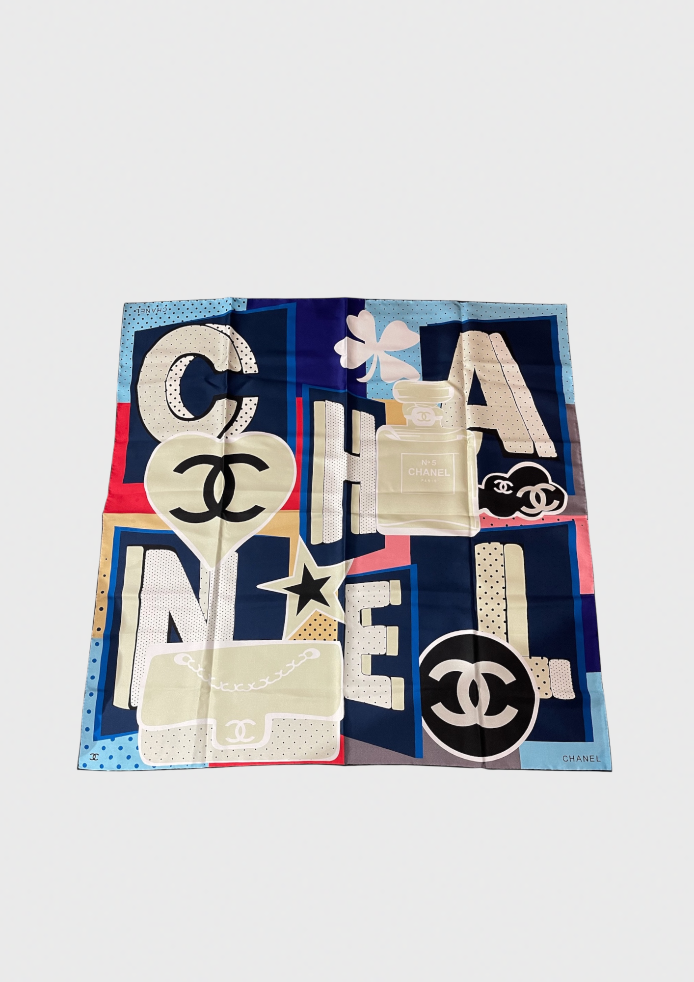 Foulard Chanel bleu
