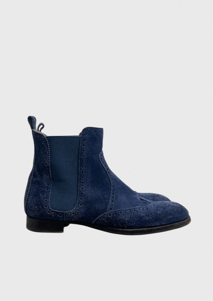 Bottines Hermes Brighton bleues T.36