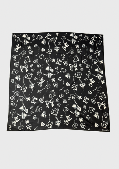 Foulard Chanel noir