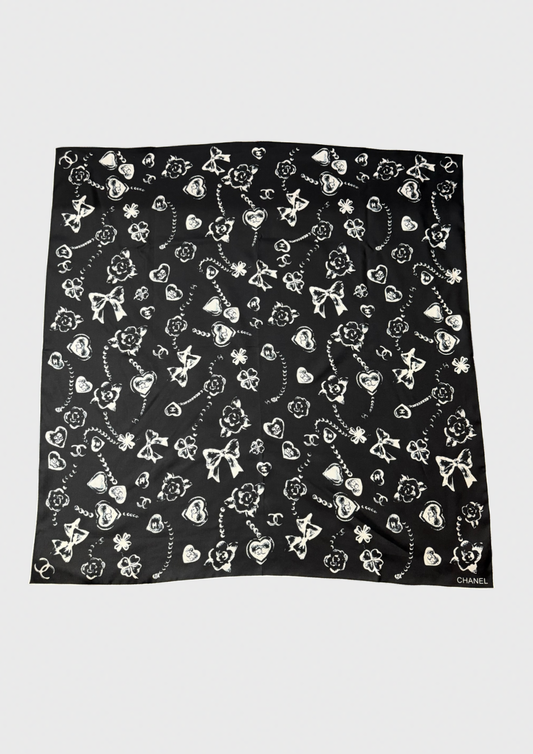 Foulard Chanel noir