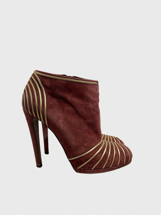 Boots Sergio Rossi bordeaux T.36,5