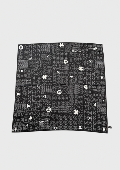 Foulard Chanel Trèfle noir