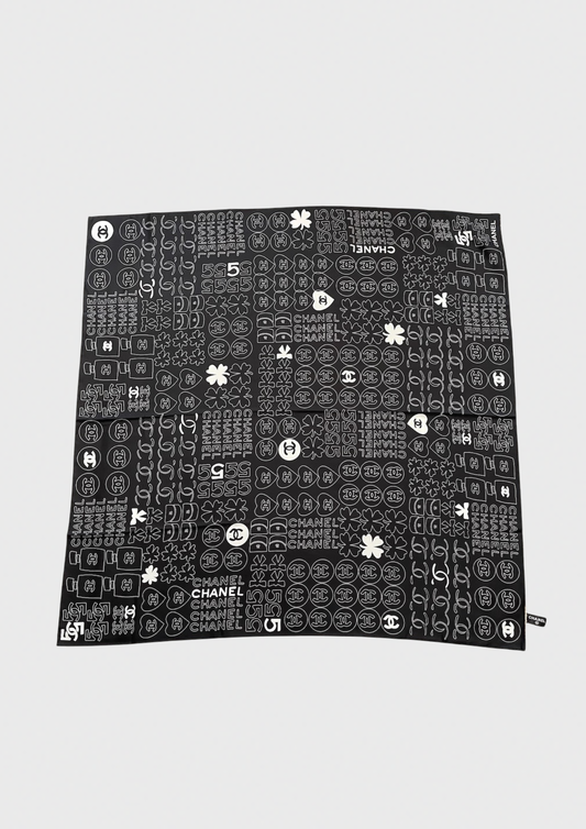 Foulard Chanel Trèfle noir