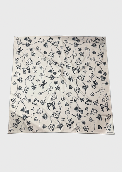 Foulard Chanel blanc