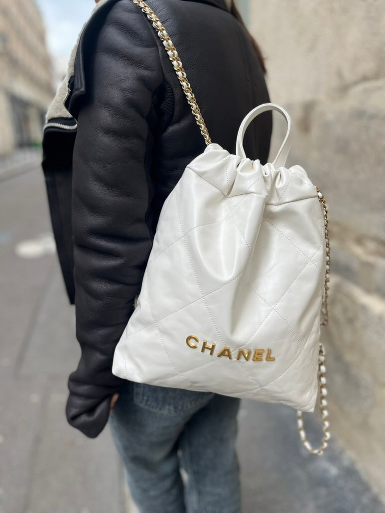 Sac à dos Chanel 22 Blanc