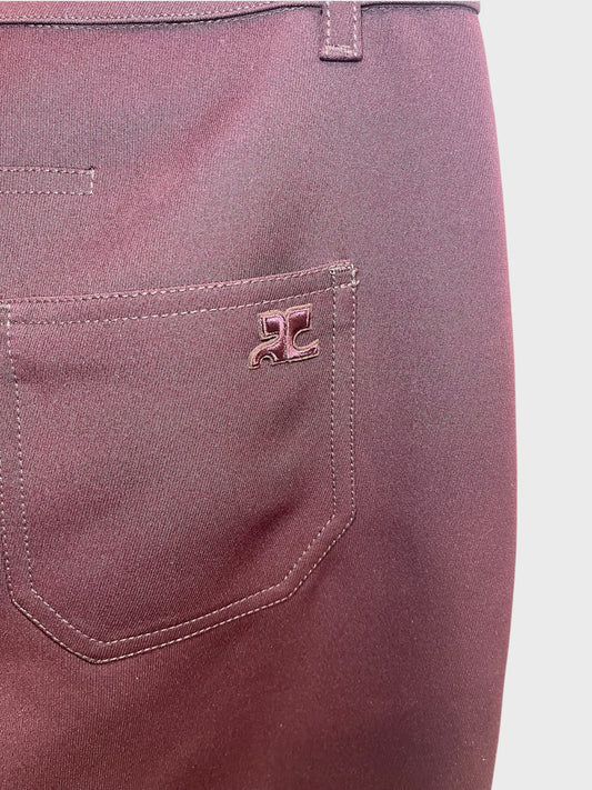 Pantalon Courrèges bordeaux T.40