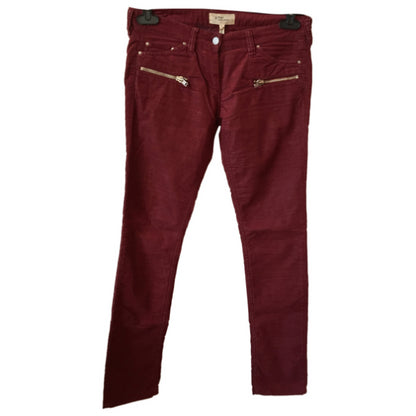 Jeans Isabel Marant Velours Rouge T.1