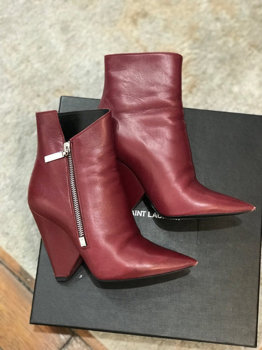 Boots Saint Laurent rouges T.36,5