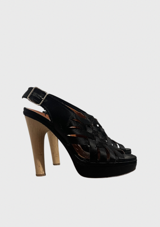 Sandales Lanvin noires T.36,5