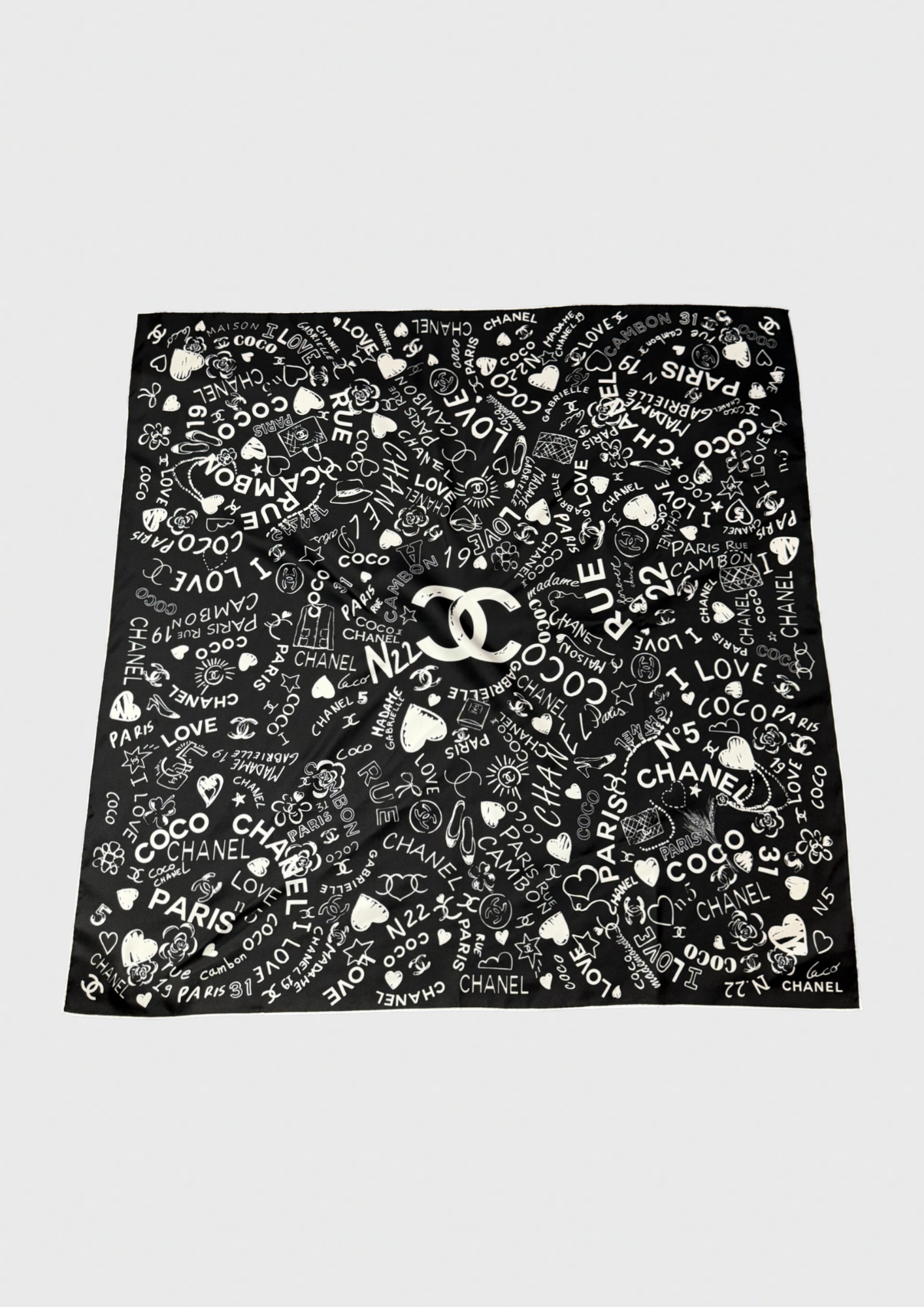 Foulard Chanel noir