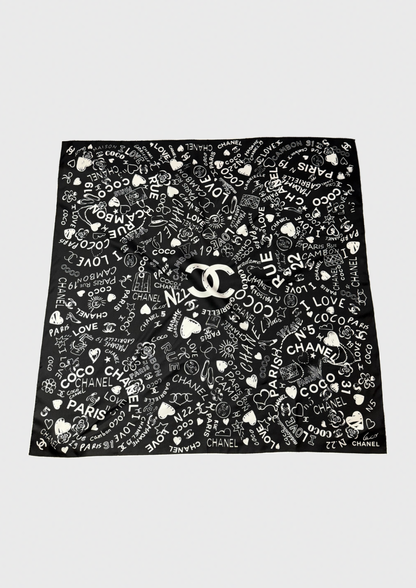 Foulard Chanel noir