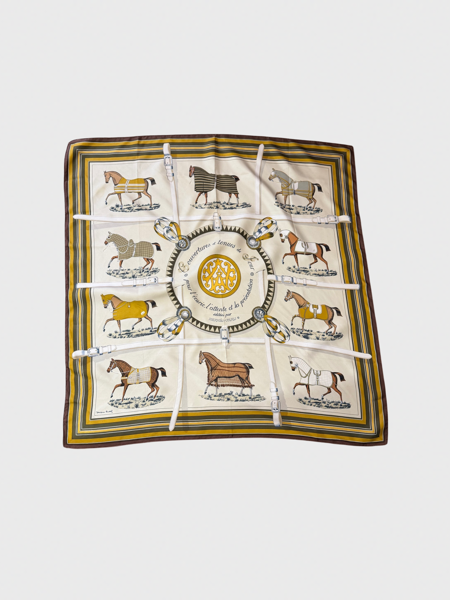 Foulard Hermès Couvertures et Tenues 90