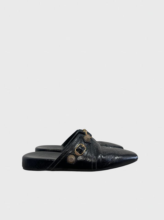 Mules Balenciaga Cagole noires T.37