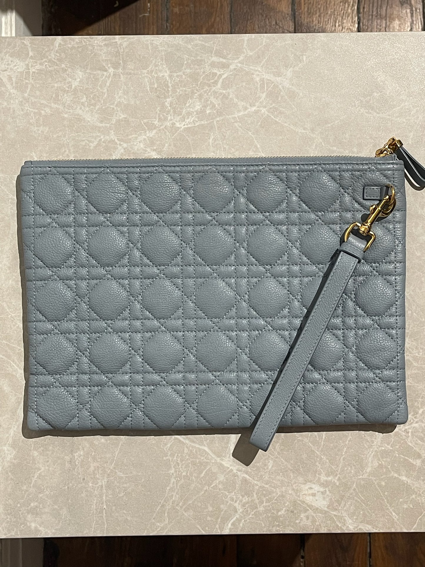 Pochette Dior Caro bleue