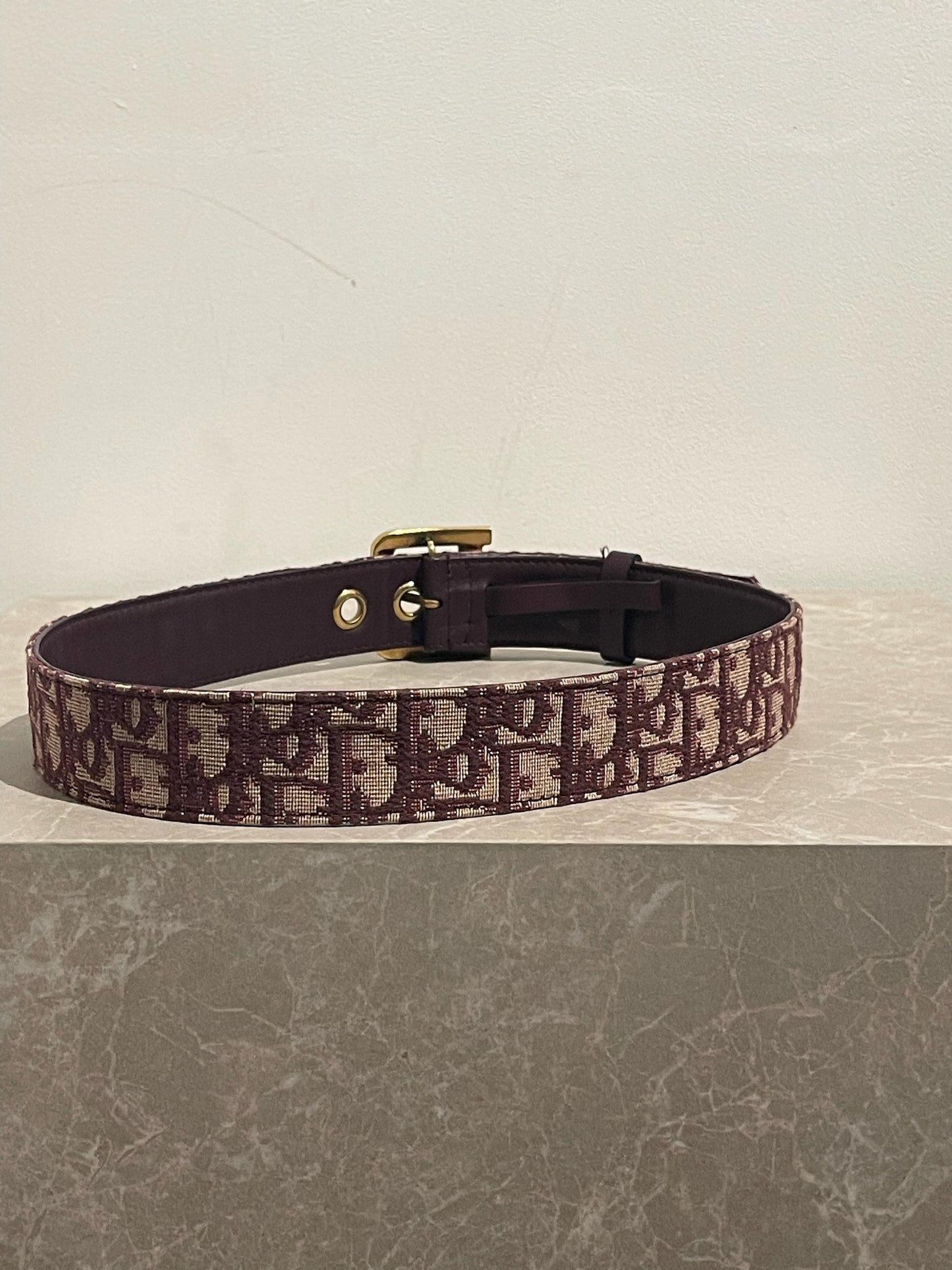 Ceinture Dior bordeaux T.75