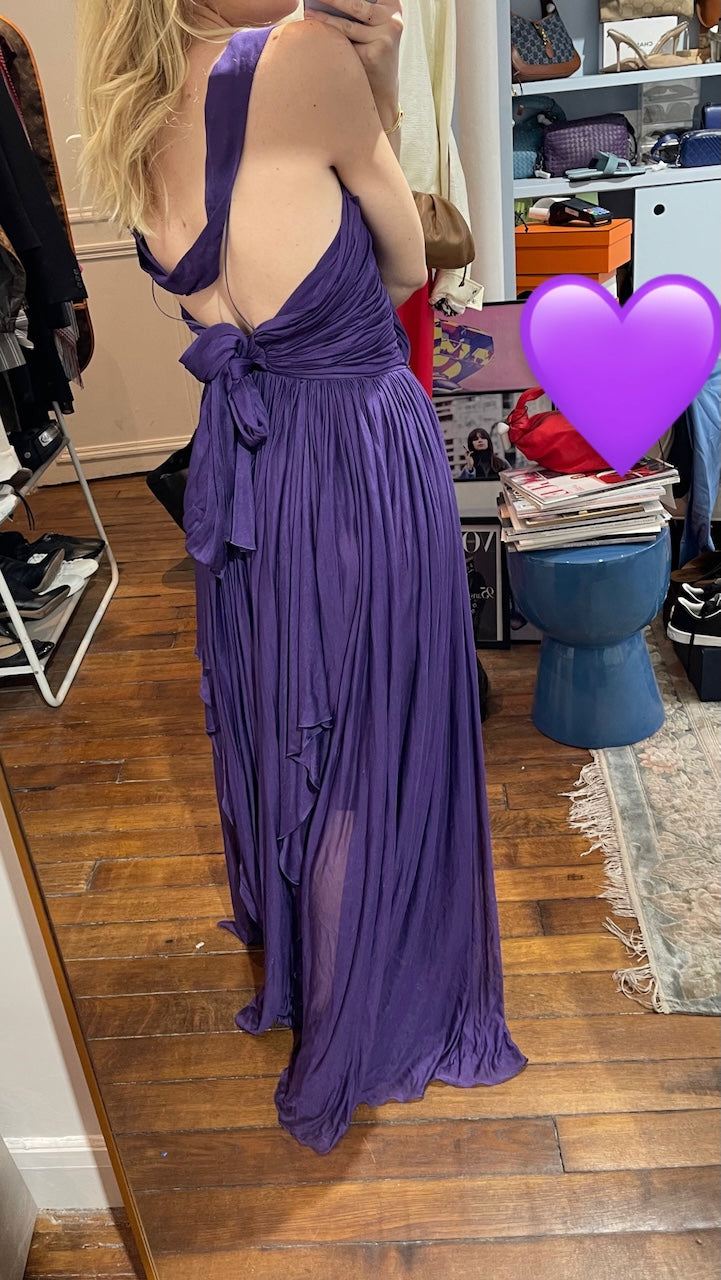 Robe Yves Saint Laurent violette T.38