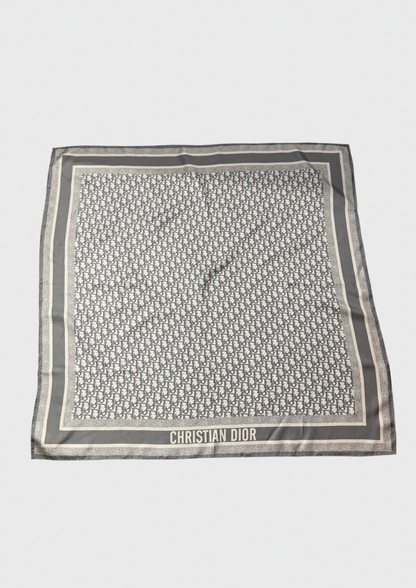 Foulard Christian Diortwin bleu gris