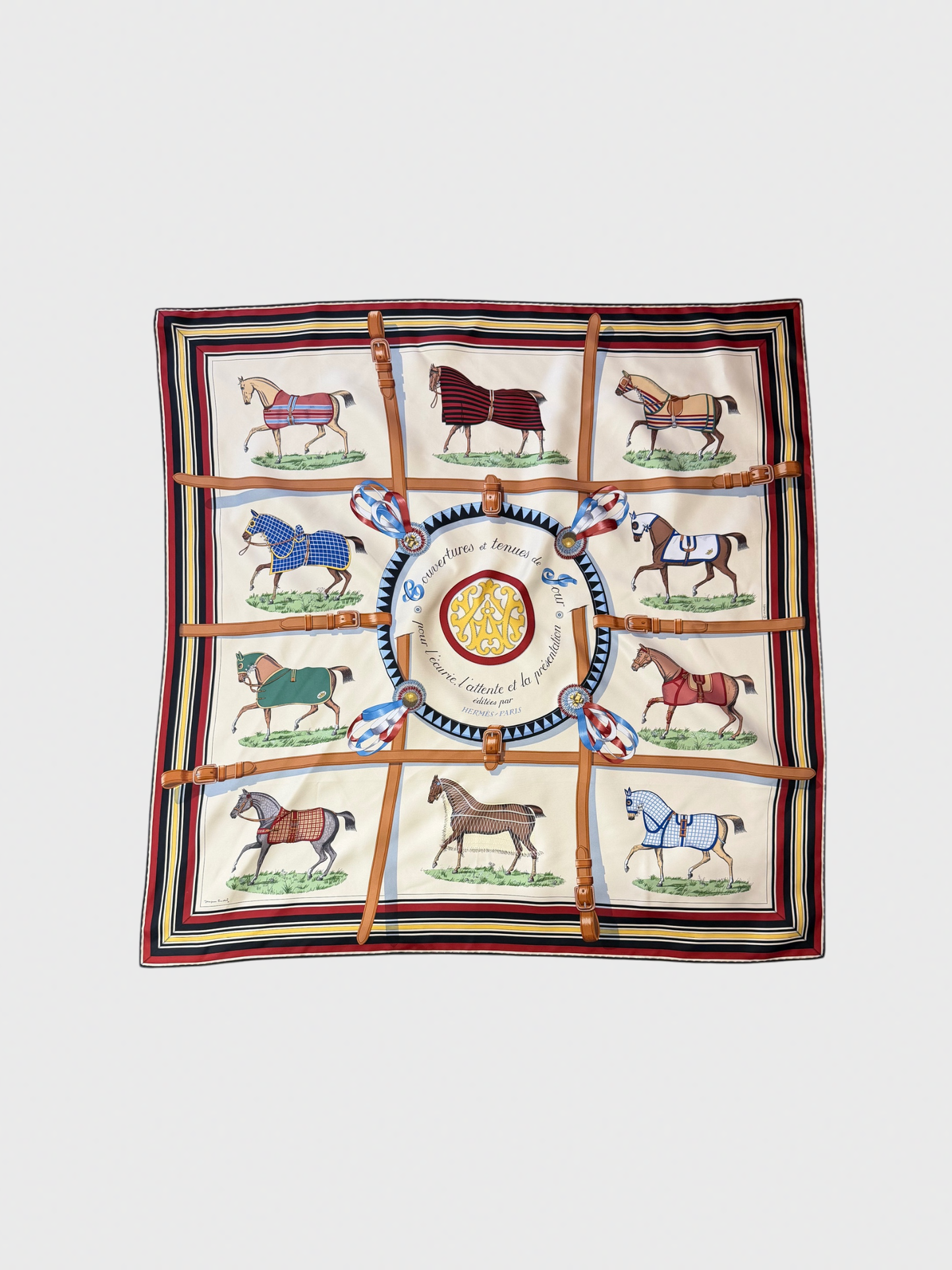 Foulard Hermès Couvertures et Tenues 90