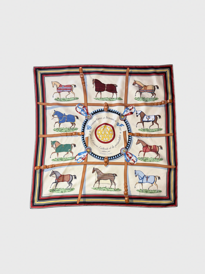 Foulard Hermès Couvertures et Tenues 90