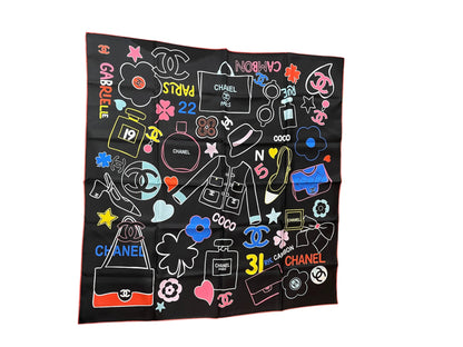 Foulard Chanel noir