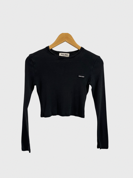 T-shirt Miu Miu noir T.XS