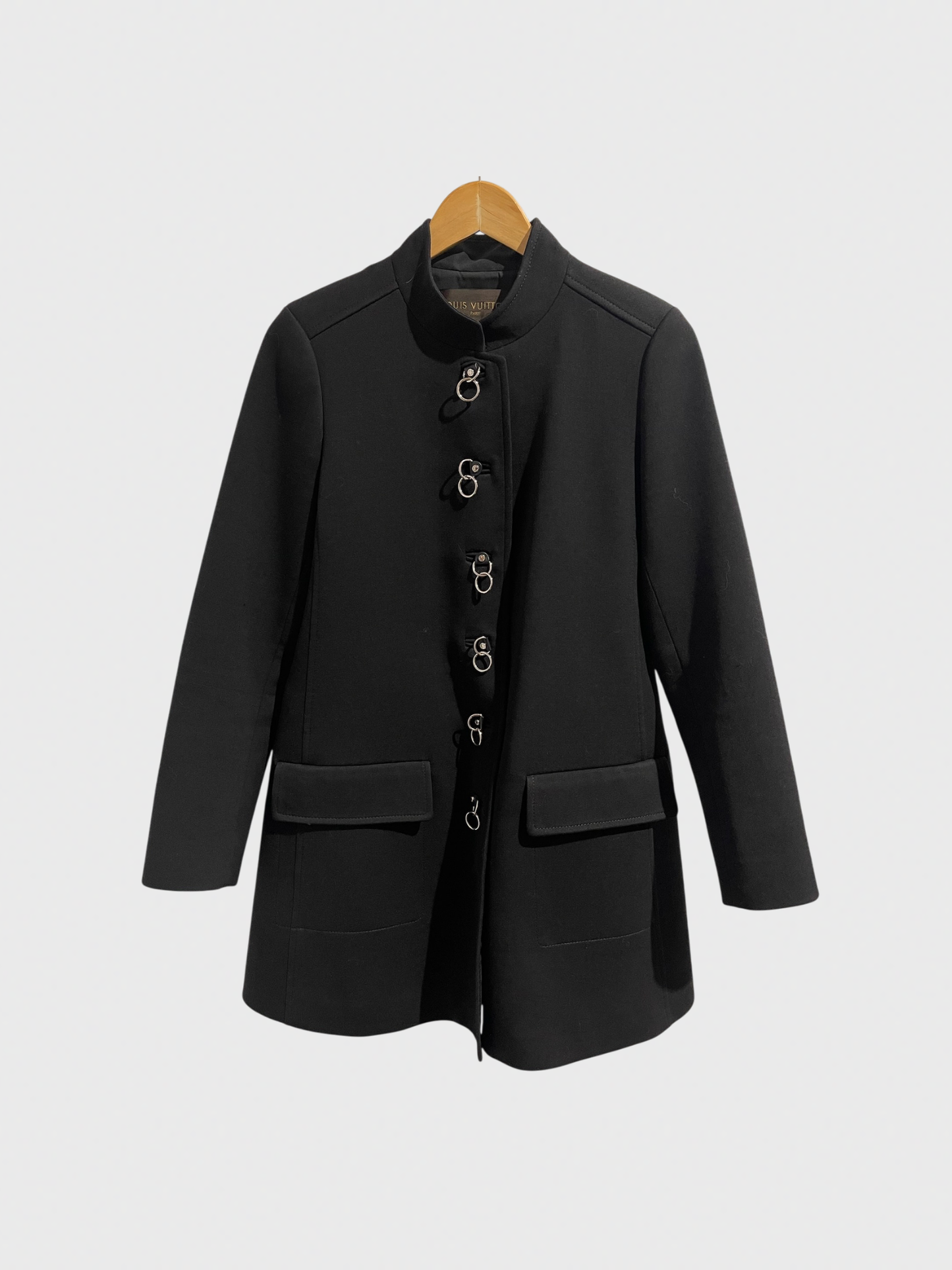 Manteau Louis Vuitton noir T.38