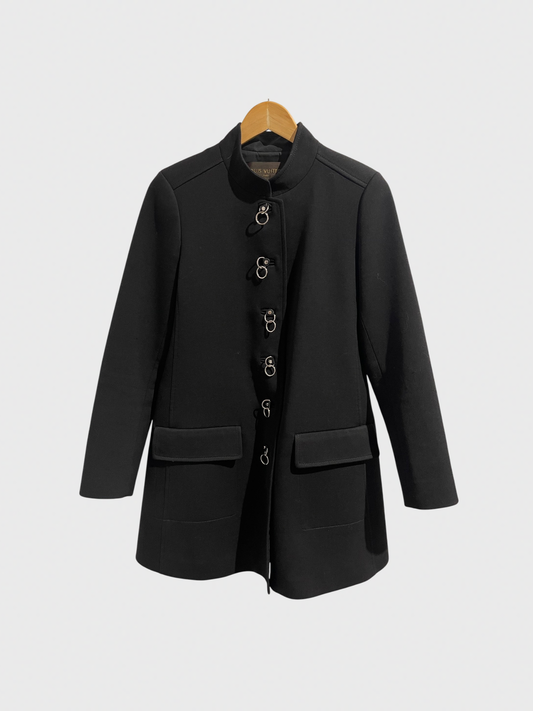 Manteau Louis Vuitton noir T.38