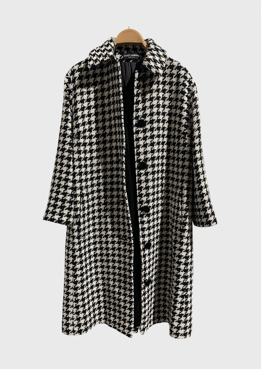 Manteau Dolce & Gabbana pied de poule T.34