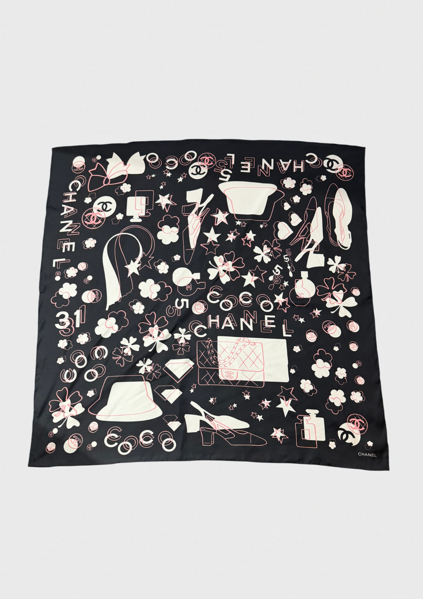 Foulard Chanel noir