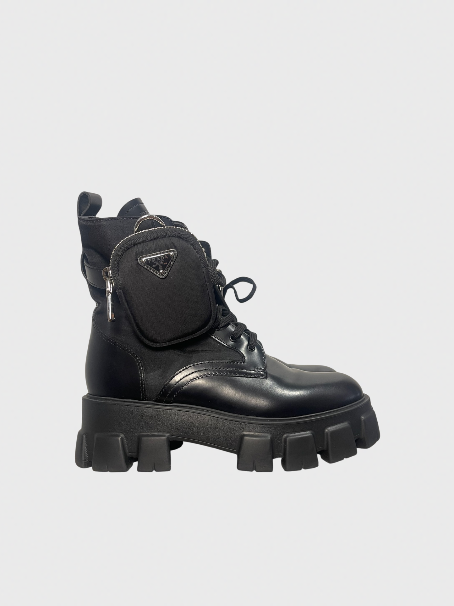 Bottines Prada Monolith noires T.40