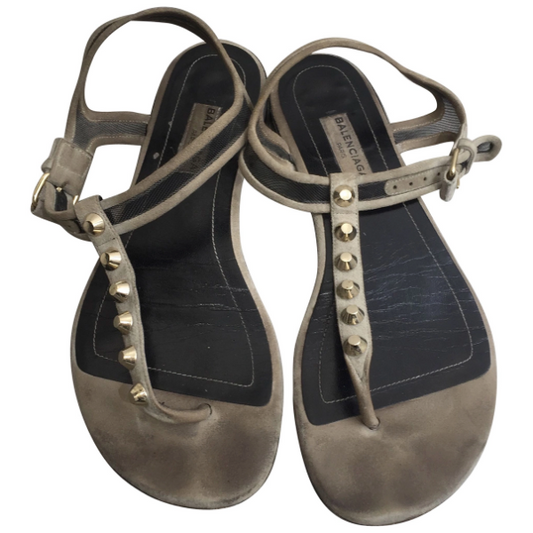 Sandales Balenciaga grises T.36