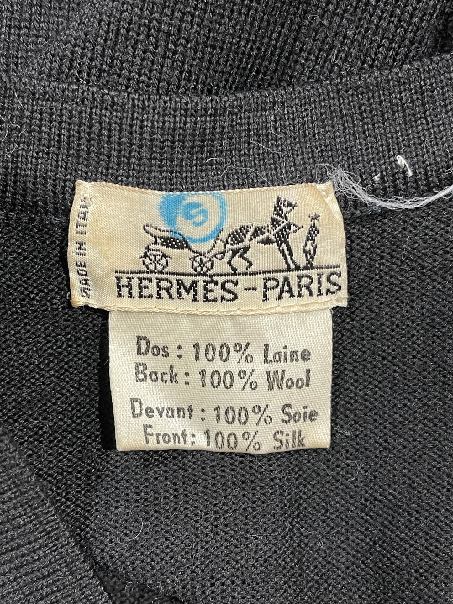 Gilet Hermès noir foulard T.38