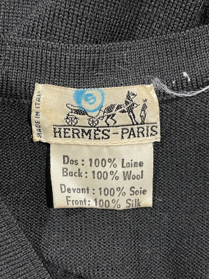 Gilet Hermès noir foulard T.38