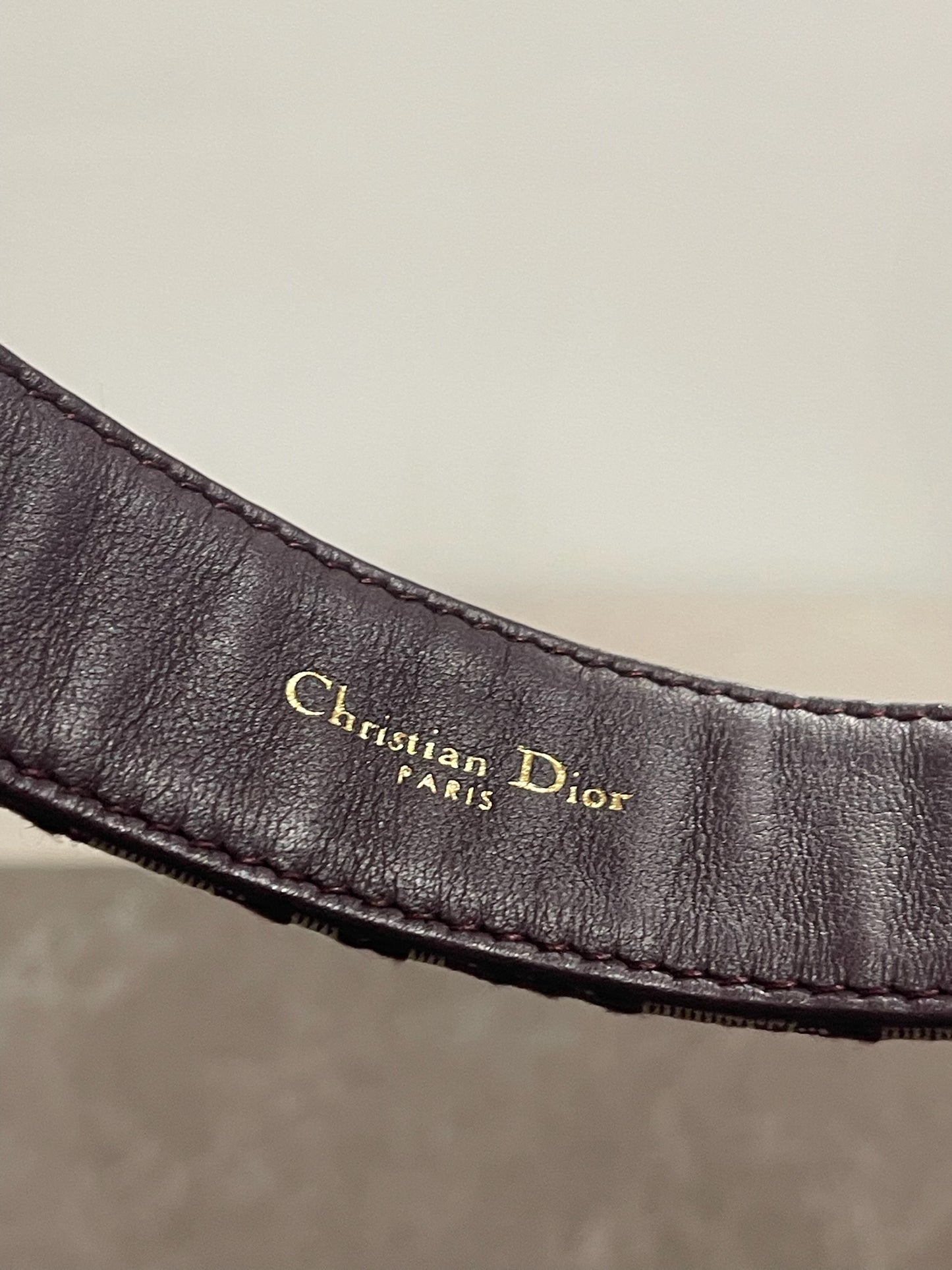 Ceinture Dior bordeaux T.75