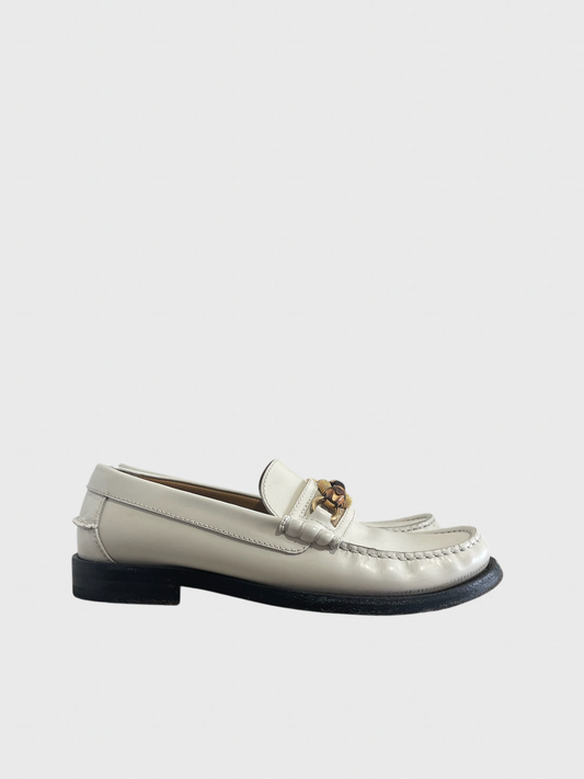Mocassins Gucci blancs T.37,5
