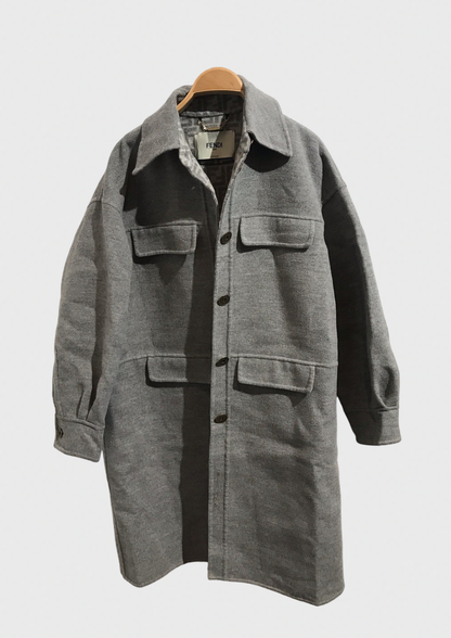 Manteau Fendi gris T.38