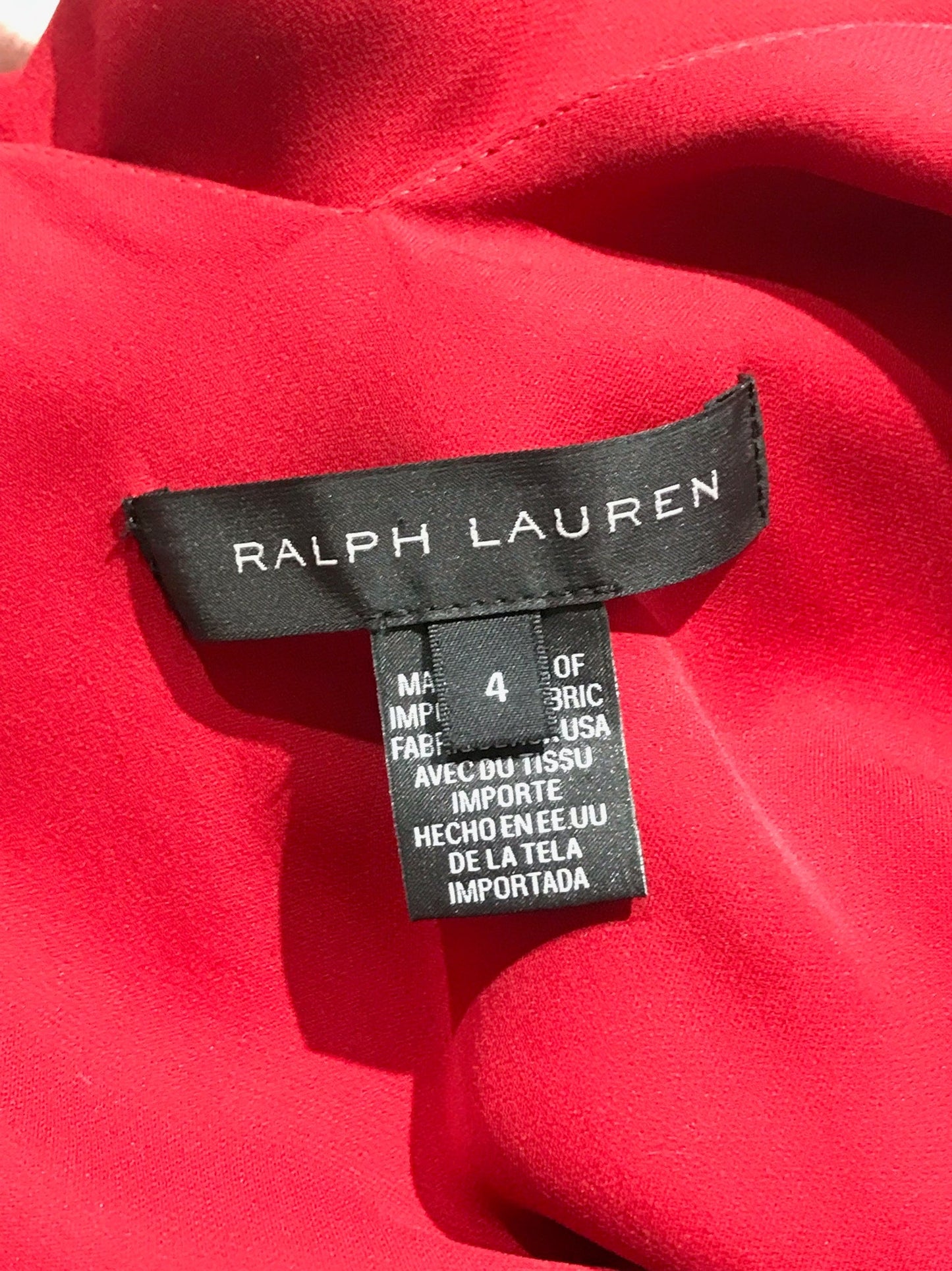 Robe Ralph Lauren rouge T.4