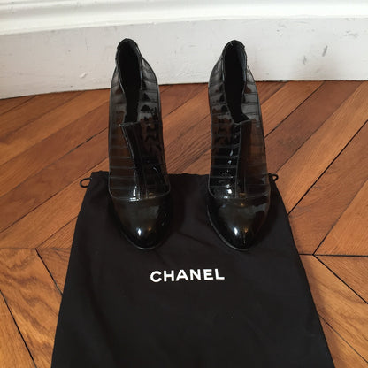 Boots Chanel Noires T.37,5