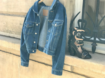 Veste Balenciaga denim bleu T.34