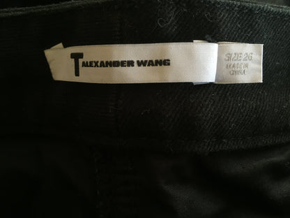 Jeans Alexander Wang noir et cuir T.26