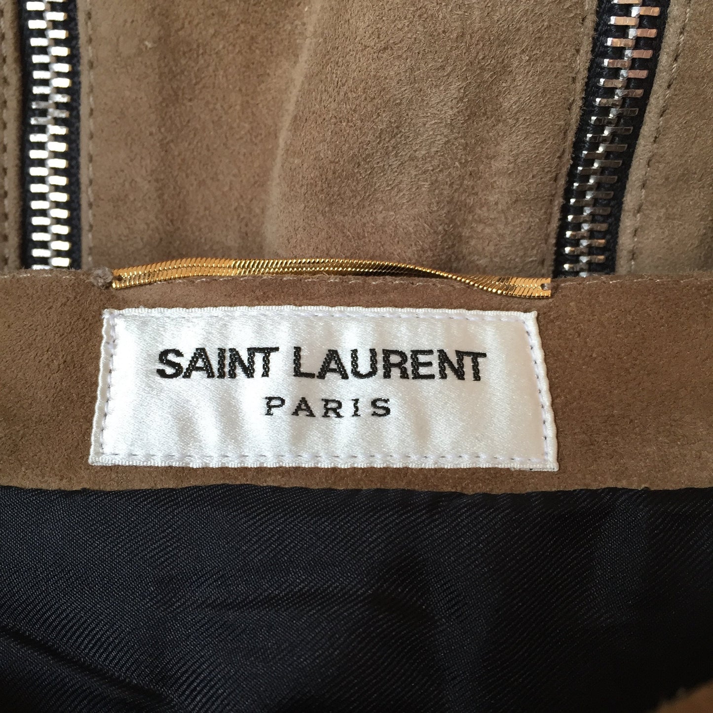 Jupe Saint Laurent en daim T.34