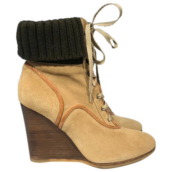 Boots Chloé en daim T.36,5