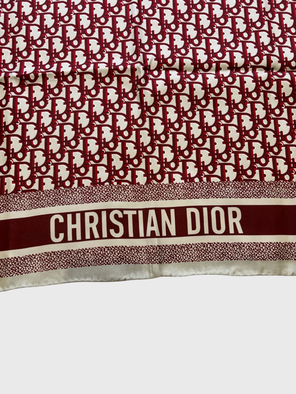 Foulard Dior Diortwin bordeaux bleu