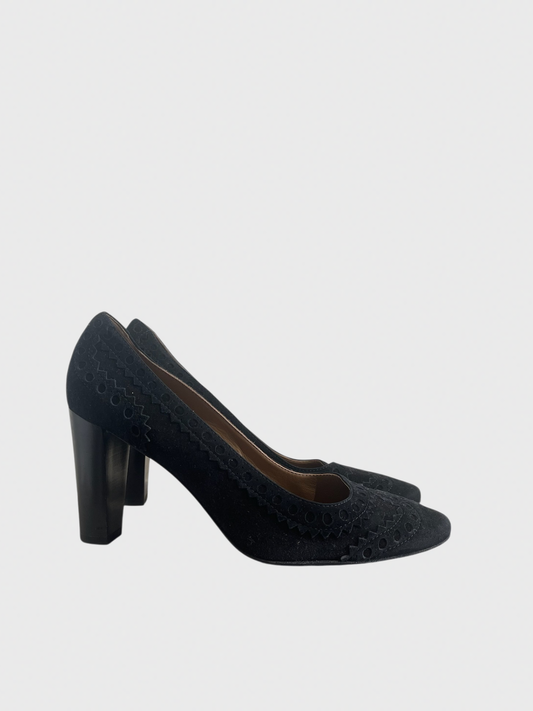Escarpins Hermès noirs T.38,5