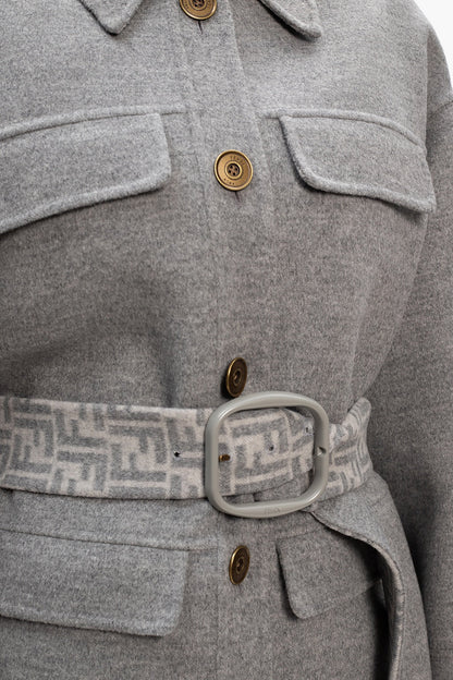 Manteau Fendi gris T.38