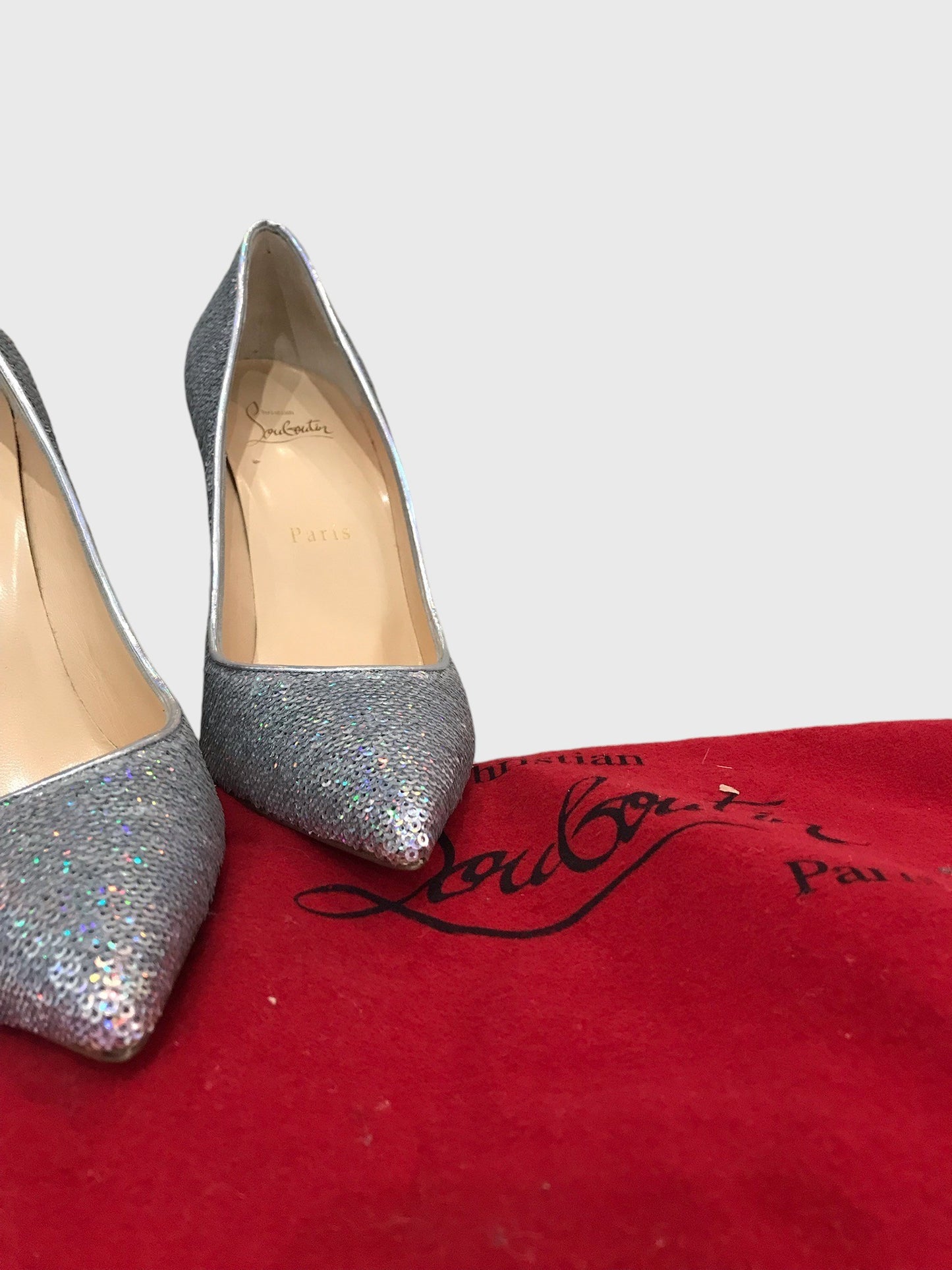 Escarpins Christian Louboutin argents T.39