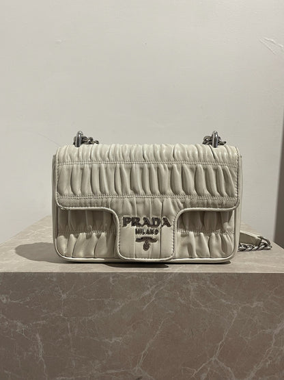 Sac Prada Diagramme blanc